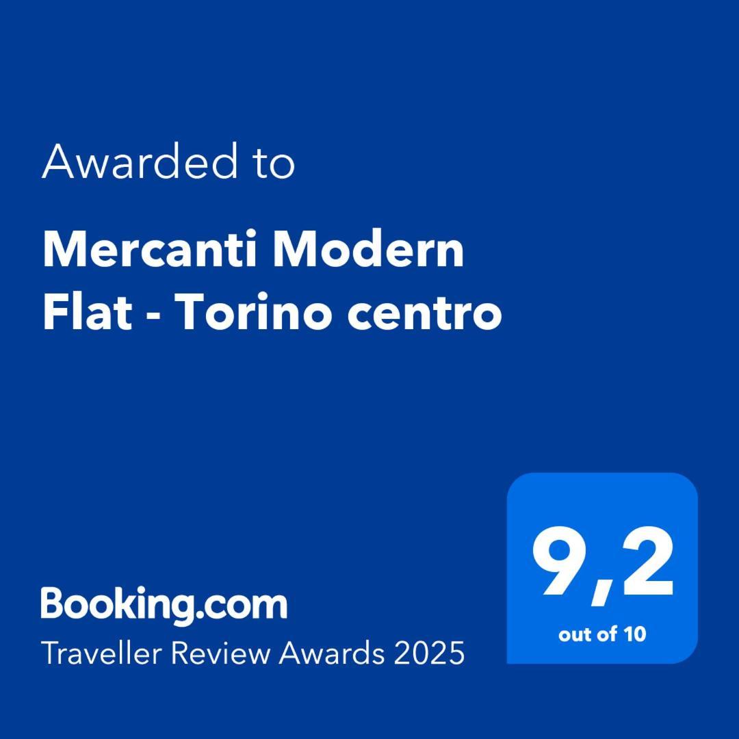 Mercanti Modern Flat - Balcony - Torino Centro Turim Exterior foto